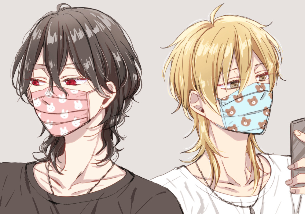 マスクの話したらあげる絵です😷 