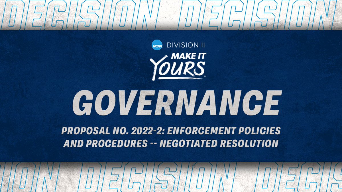 2022-2: Adopted

Intent: To create a negotiated resolution process for the enforcement staff to negotiate resolution of a case with a school or involved individual about alleged violations and proposed penalties, subject to the approval of the Committee on Infractions.