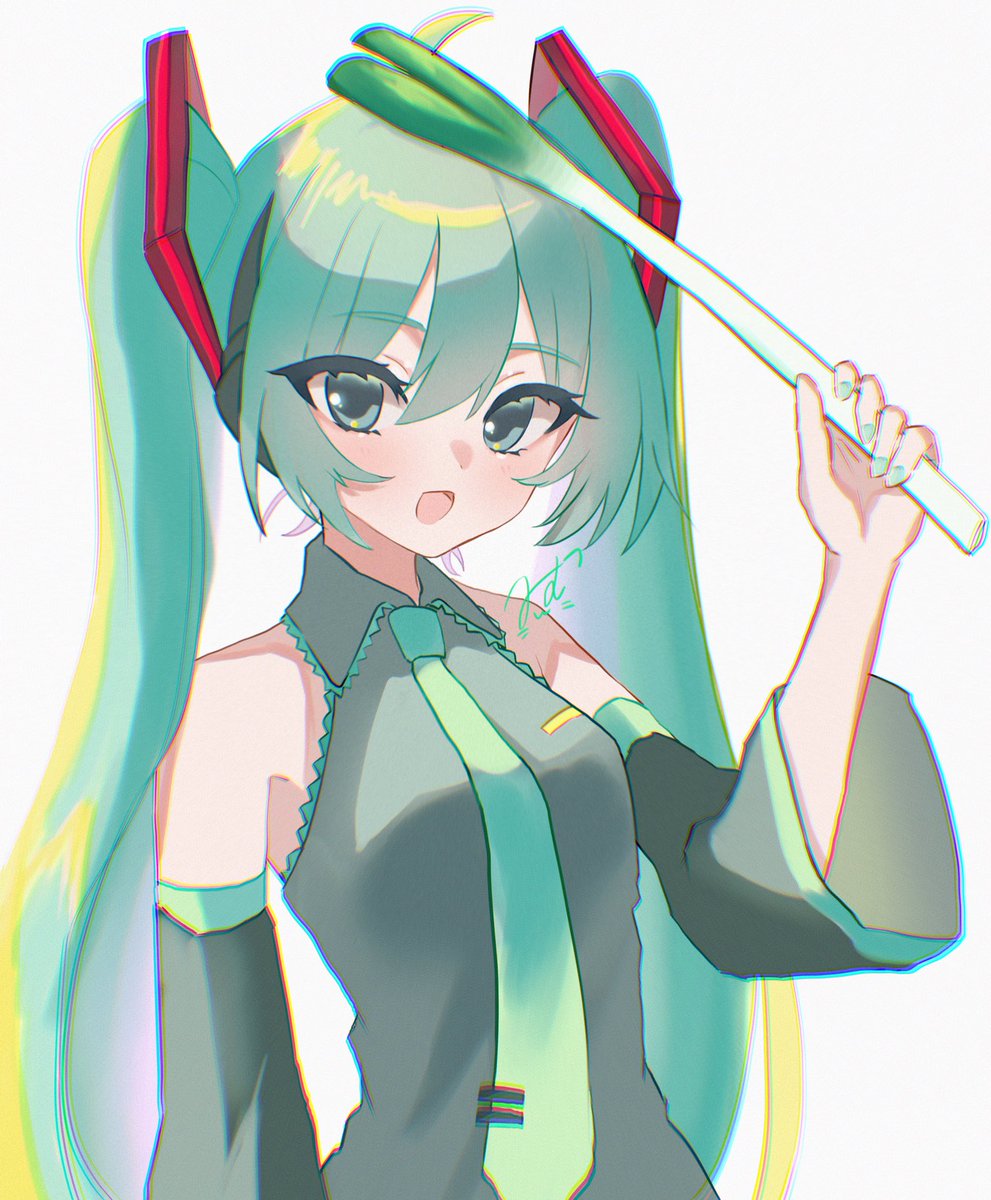 初音ミク「アニメ塗り?#初音ミク 」|猫羽みむ🐱のイラスト