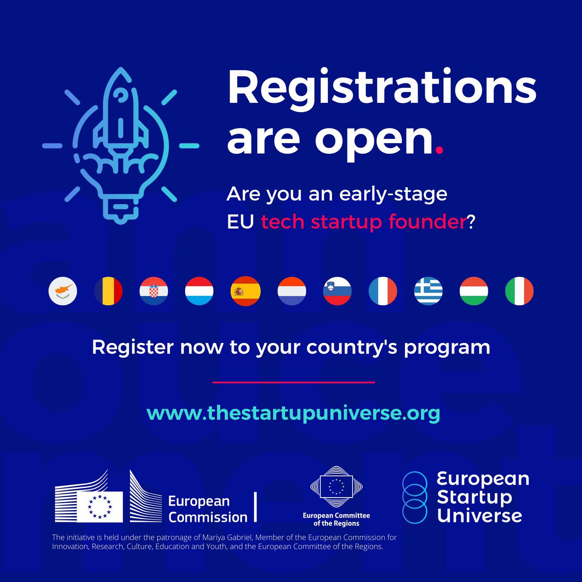 SU_Spain's tweet photo. El talento es universal, las oportunidades también deben serlo; tengas la edad, condición personal/social o lugar de residencia que tengas: por eso iniciamos en 11 países europeos European Startup Universe. Ya puedes registrarte para participar aquí !:🚀🏁 https://t.co/2BAj6tr8Cf https://t.co/B1c77dgFwh