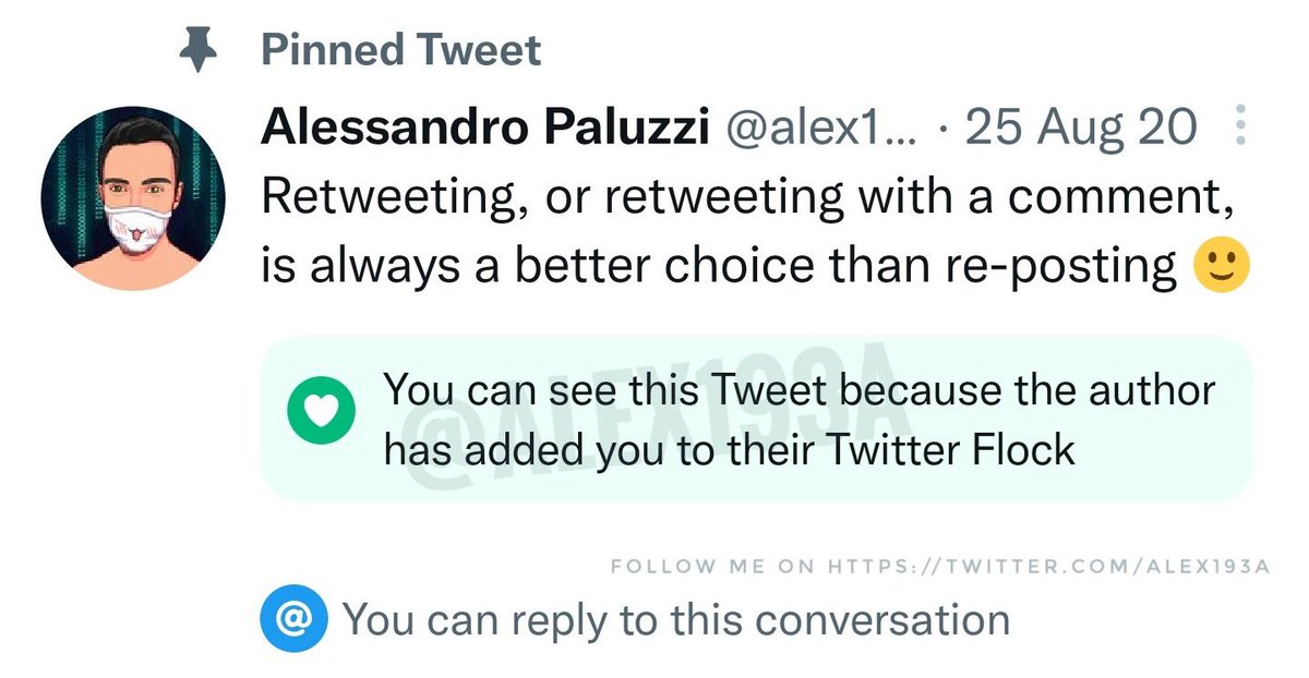 CerfiaFR's tweet photo. 📲 I Concrètement, cela signifie qu’il sera possible pour chaque utilisateur de #Twitter de créer une liste « Flock » privée d’internautes (150 personnes max) qui pourront voir certains de vos tweets réservés à votre #Flock. 

(@alex193a) #TwitterFlock https://t.co/SI8ZzzWGX4