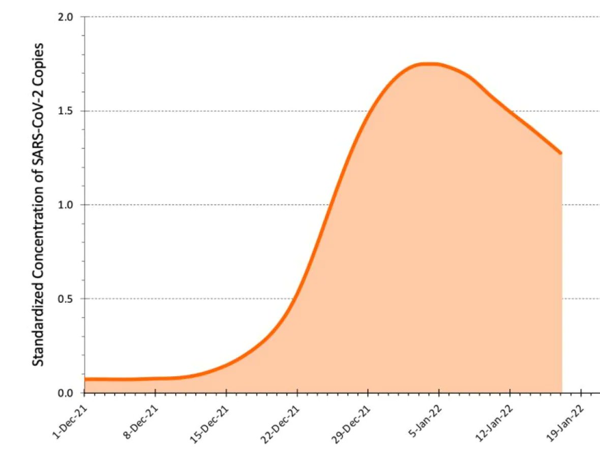 BogochIsaac's tweet photo. "Results from over 80 facilities testing sewage for COVID-19 across Ontario reveal that infection rates in the province have slowly declined following a peak at the beginning of the month."

(Graph from Ontario Science Table).

https://t.co/NPSTg1PPqz by @markgollom https://t.co/GzPSlXlmU9