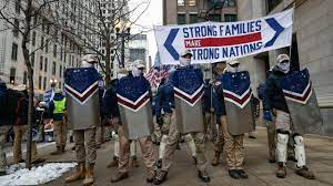 BrotherJim3's tweet photo. These creepy guys aren't fooling anybody except the MSM.
I wouldn't be caught dead in an outfit like that ("outfit" referring both to the clothes and the group).
#PatriotFront
#FBIFront https://t.co/k0MQiywCFc