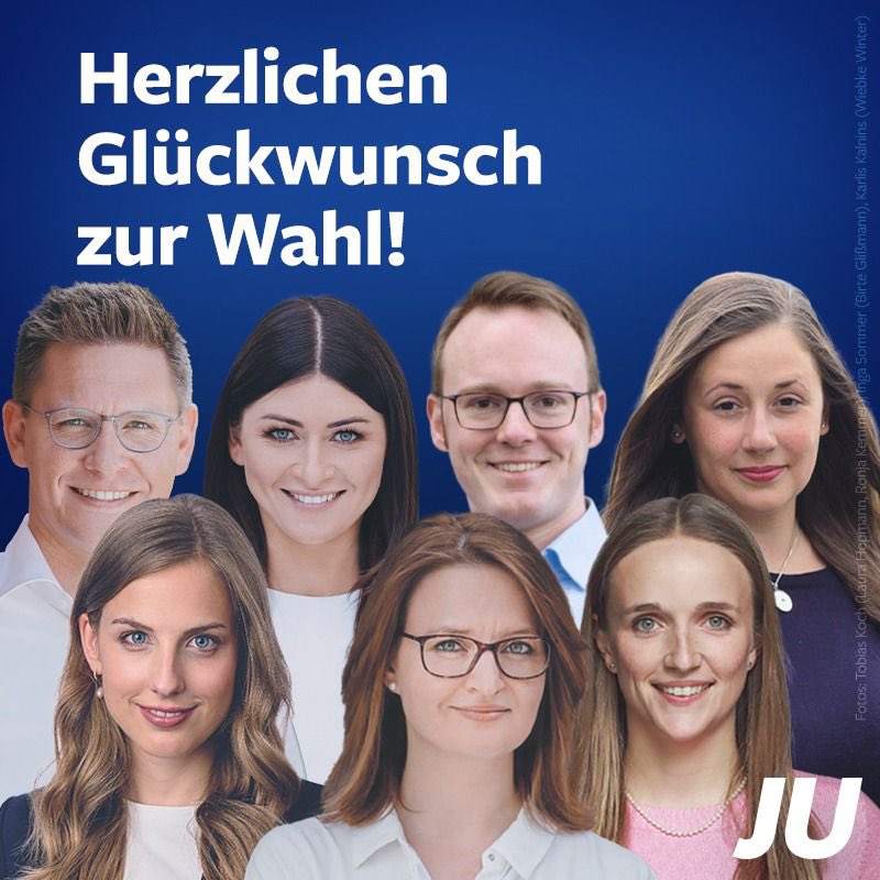 (2) Ein historischer Tag für die <a href="/Junge_Union/">Junge Union Deutschlands</a>!!! Alle sieben Kandidaten und Kandidatinnen sind in den BuVo gewählt worden!🥳💪🏻 <a href="/RonjaKemmer/">Ronja Kemmer</a> <a href="/laurahopmann/">Laura Hopmann</a> 
<a href="/wiebkewinter/">Wiebke Winter</a> <a href="/JoSteiniger/">Johannes Steiniger</a> @jessicahellerLE <a href="/TKuban96/">Tilman Kuban</a>