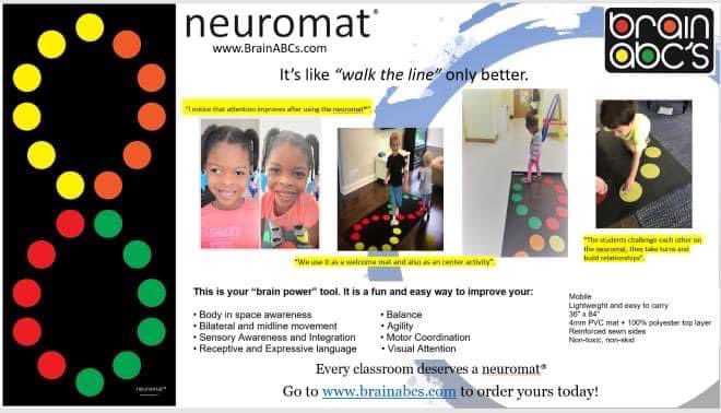 BrainabcS's tweet photo. “One of the greatest mistakes of our day is to think of movement by itself, as something apart from the higher functions."—Maria Montessori 
#brainabcs  #neuromat  #changinglives.  #learning #classroom #therapy #sensory #home https://t.co/8TngYZSyI3