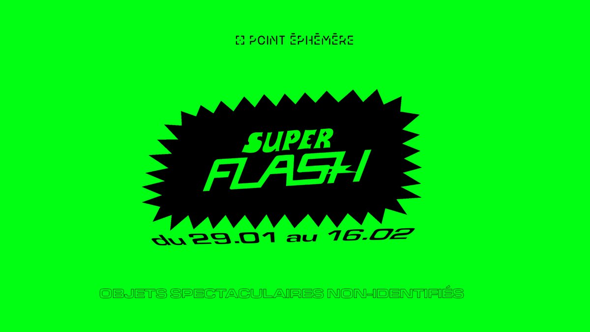 PointEphemere's tweet photo. Dans une semaine c'est le début de SUPERFLASH, notre grand festival de spectacles vivants !!

Des objets spectaculaires non-identifiés, du 29.01 au 16.02

Plus d'infos 👉 https://t.co/LtEkW6UR5e https://t.co/nHydX4H5ug