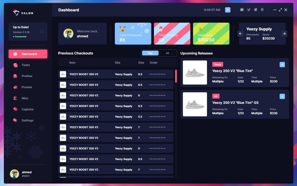😈🚬 <a href="/ValorAIO/">Valor</a> 
Gmails: <a href="/AlphaEssentiaIs/">Essentials by Alpha</a> 
Proxies: <a href="/Accessproxies/">Access Proxies</a>
