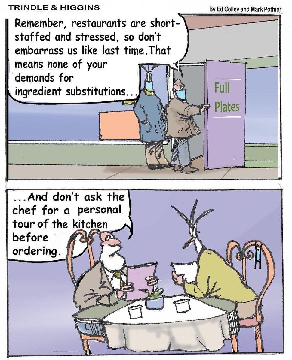 TrindleHiggins's tweet image. Be nice to a #restaurant employee today. @TrindleHiggins