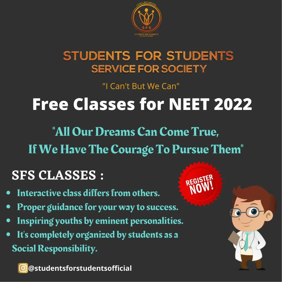 sfsoffl's tweet photo. Free Neet Class Organized by Fellow Students of TN for the welfare of Upcoming Generation! @tharunktoffl 

Tagging for reach @drmahendran_r @KanimozhiDMK @RAKRI1 @SivaguruIAS @jmeghanathreddy @Anbil_Mahesh @Suriya_offl https://t.co/KQJZg7PeBS
