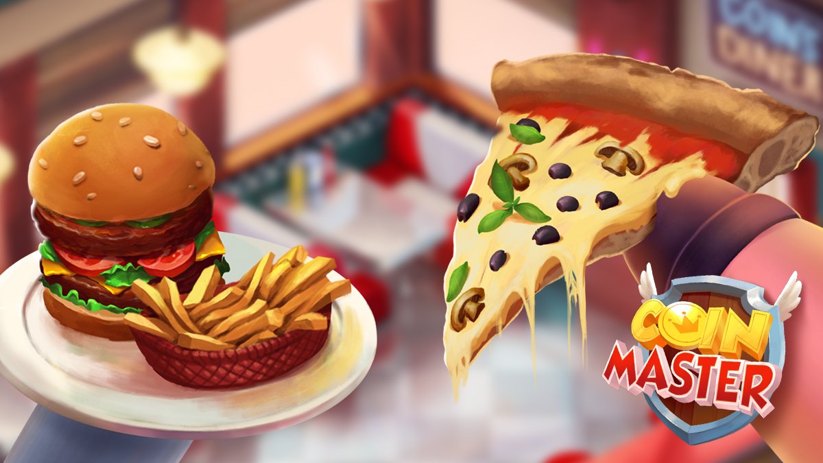 CoinMasterGame's tweet photo. YUM! Which one of these would be your weekend treat? 
.
.
Drop a 🍔 or a 🍕for a chance to win 700 spins! https://t.co/c0qaC5h2cM