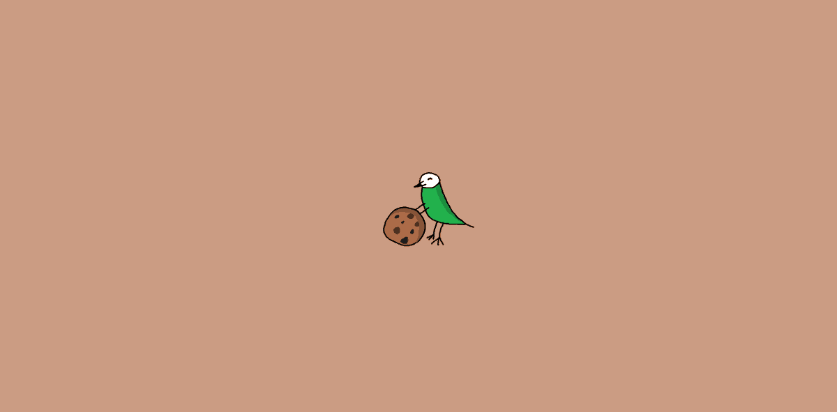 Paintanial's tweet photo. bird with cookie #paintanial #epic  #socute https://t.co/ar7z7NCyQ0