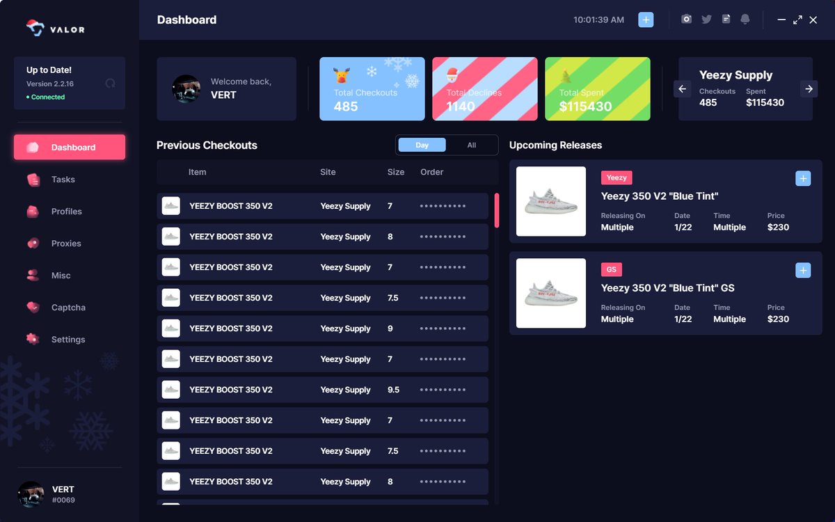VERT (@lilsnkrvert) on Twitter photo Thanks <a href="/valoraio/">Valor</a> 🎉for 485 pairs
Proxies: <a href="/PorterProxies/">Porter Proxies</a> (<a href="/tianaporta/">Tiana Porta</a> 🐐) <a href="/ProxyHeavenio/">ProxyHeaven</a>
Gmails: <a href="/AeroicAccounts/">Aeroic Accounts</a> for the late night plug and my own Thanks <a href="/valoraio/">Valor</a> 🎉for 485 pairs
Proxies: <a href="/PorterProxies/">Porter Proxies</a> (<a href="/tianaporta/">Tiana Porta</a> 🐐) <a href="/ProxyHeavenio/">ProxyHeaven</a>
Gmails: <a href="/AeroicAccounts/">Aeroic Accounts</a> for the late night plug and my own