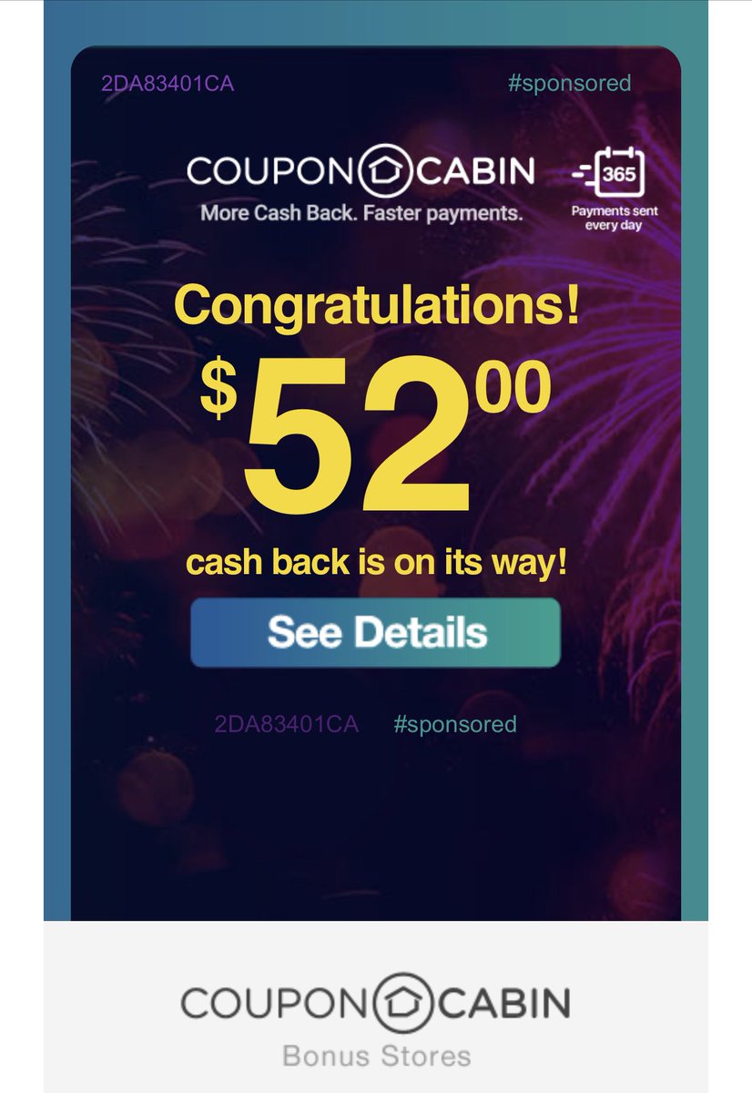 VickyNguyenTV's tweet photo. An example of getting money for shopping at places I would shop anyway. ⁦I’ve mentioned cash back apps and browser extensions to help you save- this one is from @CouponCabin⁩ but ⁦#Rakuten⁩ #honey #retailmenot are all worth giving a try too! https://t.co/otRbVfdTfg