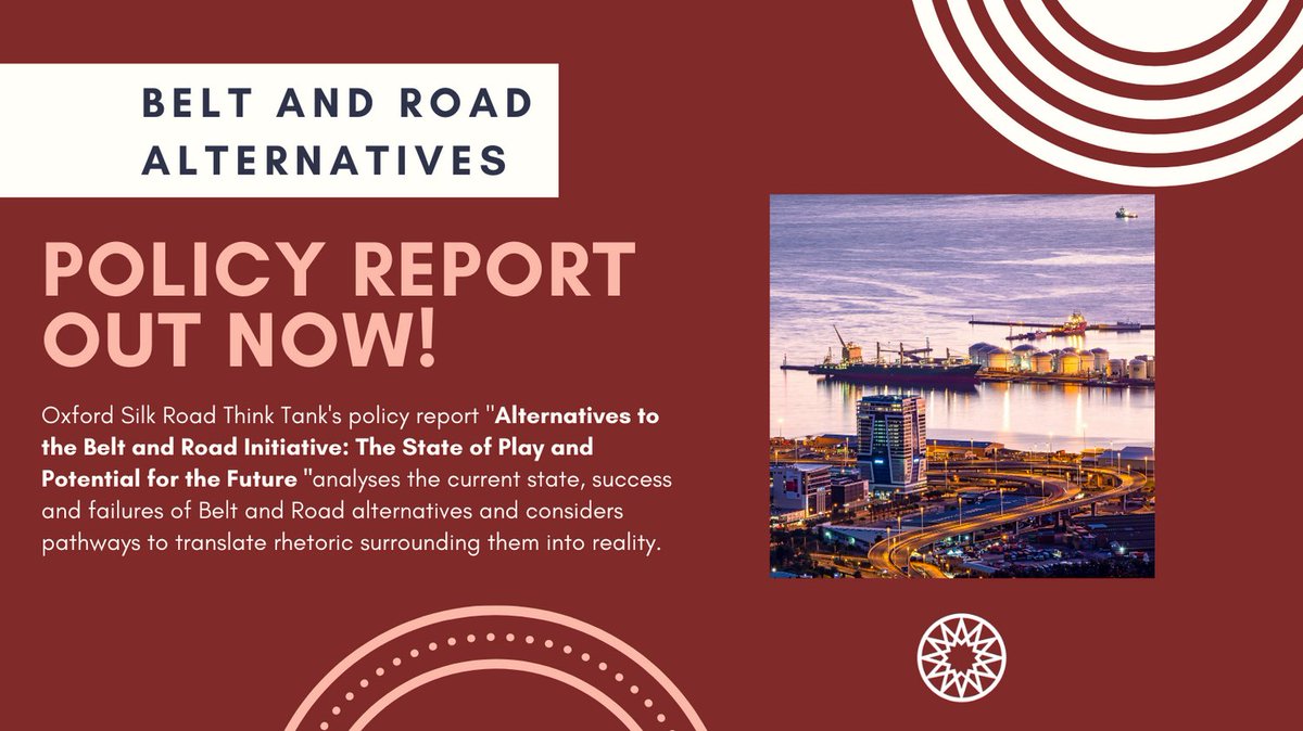 oxfordsilksoc's tweet photo. IT'S OUT!
Our latest report "Alternatives to the Belt and Road Initiative: The State of Play and Potential for the Future" can be found on our website here: https://t.co/I7bLO9ul0r https://t.co/ntJpVUZBRE