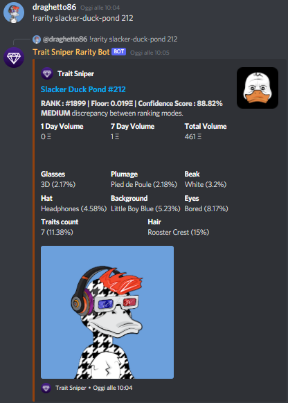 📑We got listed on <a href="/trait_sniper/">Trait Sniper</a>, now you can access to ranking of each 🦆 on discord 👀