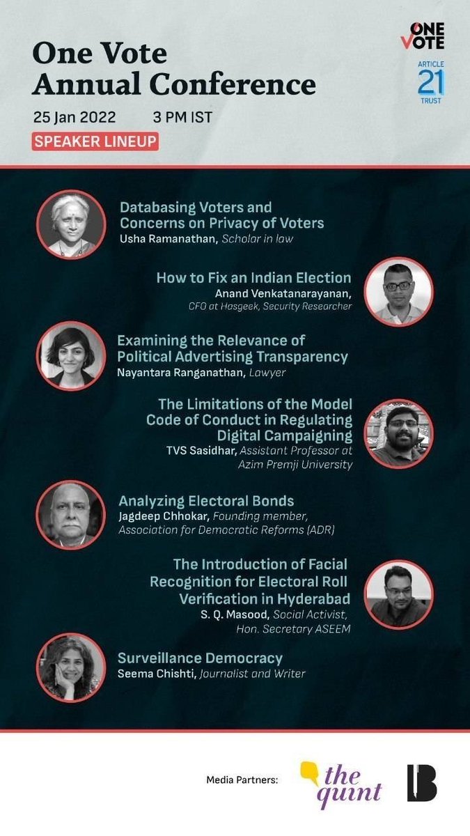 logic's tweet image. 🇮🇳🗳️Sign up for the @OneVoteProject #NationalVotersDay to hear important conversations on #ElectionTech hasgeek.com/onevote/annual…