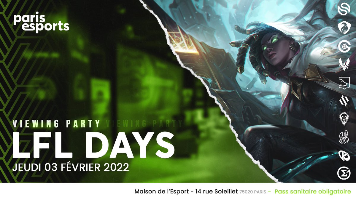 Le feeling d'un événement physique est imbattable, alors le 3 février pour les #LFLDays participez à notre nouvelle viewing party !

Dès 17h30, retrouvez les matchs sur un écran géant de 15m², avec des animations et jeux concours 🔥🔥

Entrée libre ➡️ bit.ly/PE_LFLDays