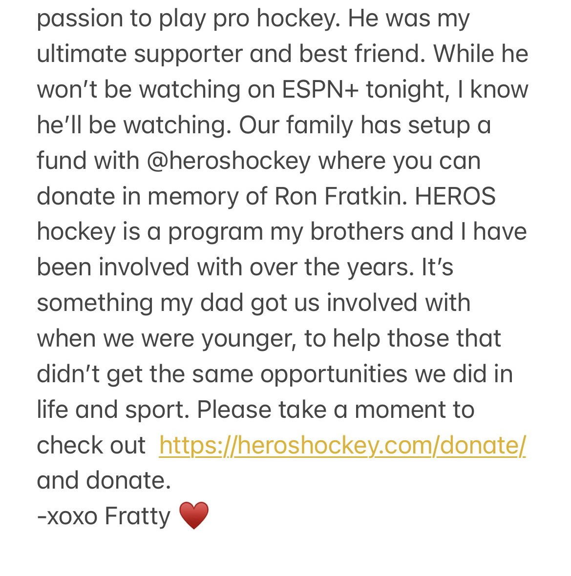 fratkin13's tweet photo. This one’s for you, Dad @heroshockey https://t.co/CrPWyX6zJE https://t.co/9jHDLJLSxl
