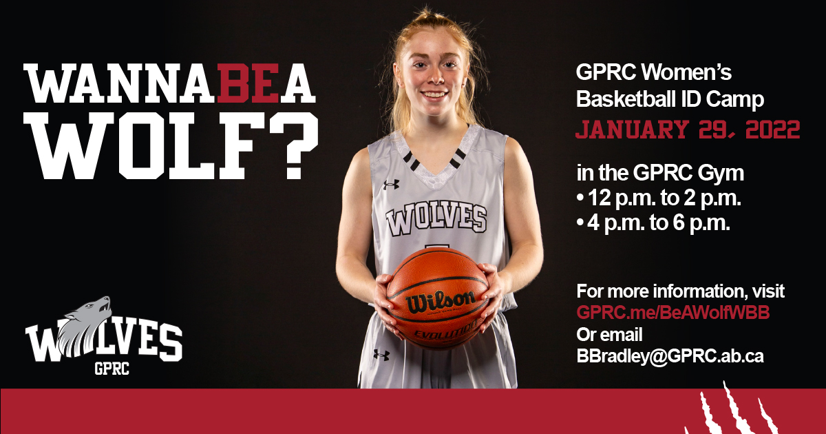 NWP_Wolves's tweet image. 🐺🏀 Do you want to play basketball with the Wolves?

#GPRCWolves Women’s Basketball are holding open ID camps to identify talented players who are interested in representing the program as future athletes. 

Head to GPRC.me/BeAWolfWBB for more information #WolvesPride