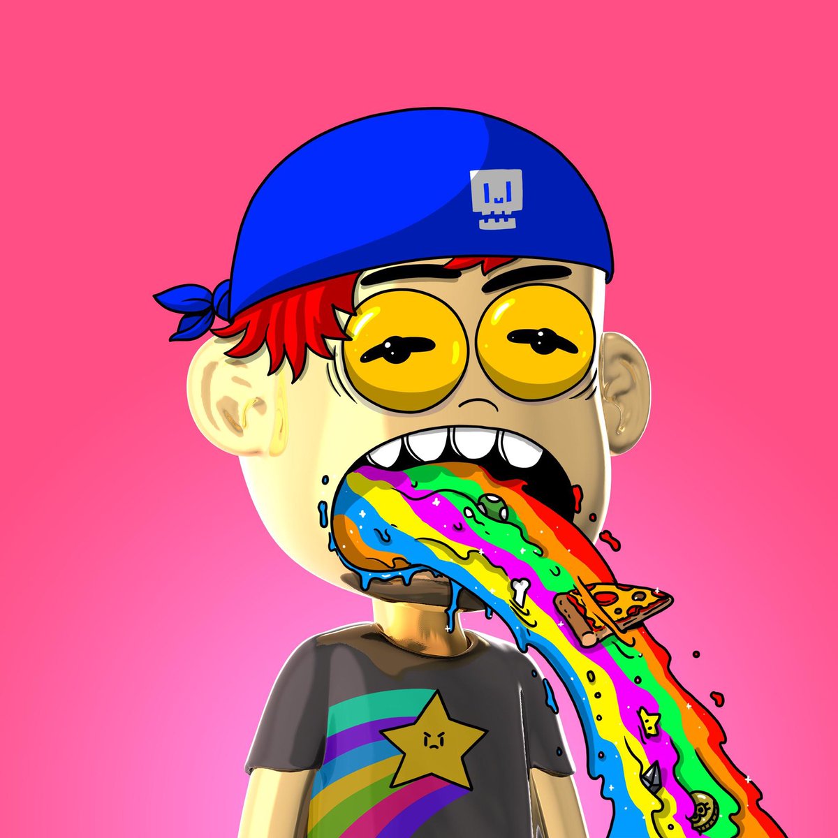 Br1anPapi's tweet photo. Largest nft purchase so far couldnt pass up this amazing gentleman. Rarity #215. Cant get enough of @GenzeeNFTs been dying to get a rainbow puker #NFT #wgmi #Crypto https://t.co/zD3TI3uzTL