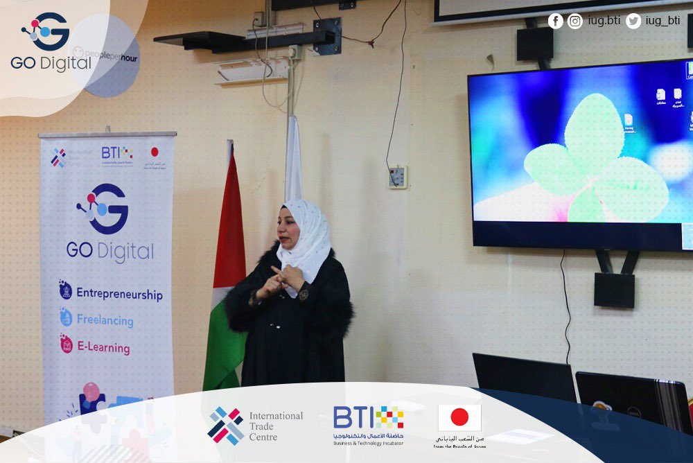 IUG_BTI's tweet photo. صوت تصفيق، تشجيع وحماس، و فخر كبير و القليل من الخوف والكثير من الإبداع 🤩.  كان هذا ملخص عروض متدربي المسار الأول والنوعي في فلسطين "أتمتة المناهج" 

هذا المسار يعتبر أحد مسارات مشروع GoDigital والذي تنفذه الحاضنة بتمويل من الحكومة اليابانية و إدارة (ITC)

 #BTI #TIC #E_Learning https://t.co/PNX81SAZE8