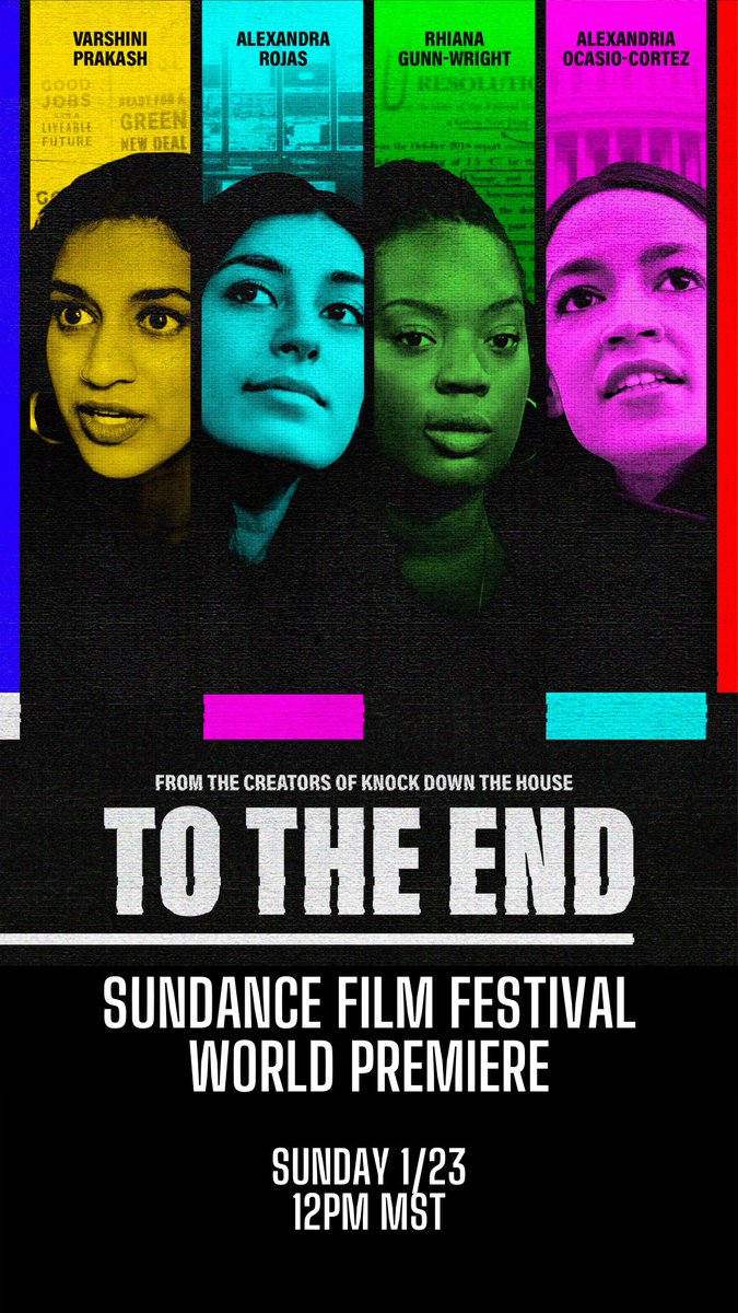 There is no filmmaker I trust more than <a href="/jubileefilms/">Rachel Lears</a> to tell our story at <a href="/justicedems/">Justice Democrats</a> in the fight for a Green New Deal. And I could not be more honored to be featured alongside some of the most badass women I’ve ever met <a href="/VarshPrakash/">Varshini Prakash 🌅</a> @rgunns <a href="/AOC/">Alexandria Ocasio-Cortez</a>.