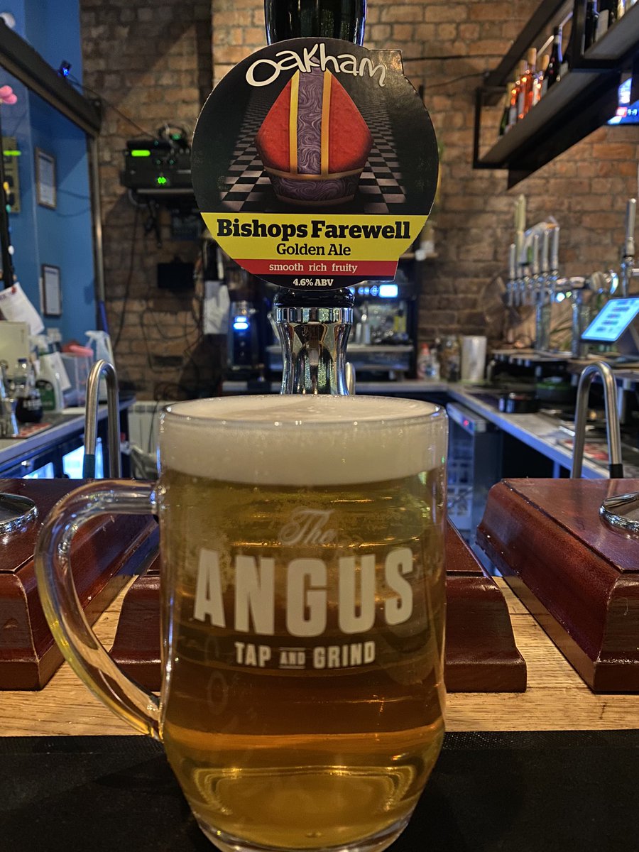 theangusliv's tweet image. A brewery we’ve had, but a beer we haven’t! @OakhamAles Bishop’s Farewell

This golden ale has a 4.6% ABV, it’s a smooth, rich, and fruity beer! Come down and grab a pint!

@LiverpoolCAMRA @LivBeerCo 
#Liverpool #camra #LiverpoolCAMRA #tryanuary #cask #beer #WeAreTheAngus