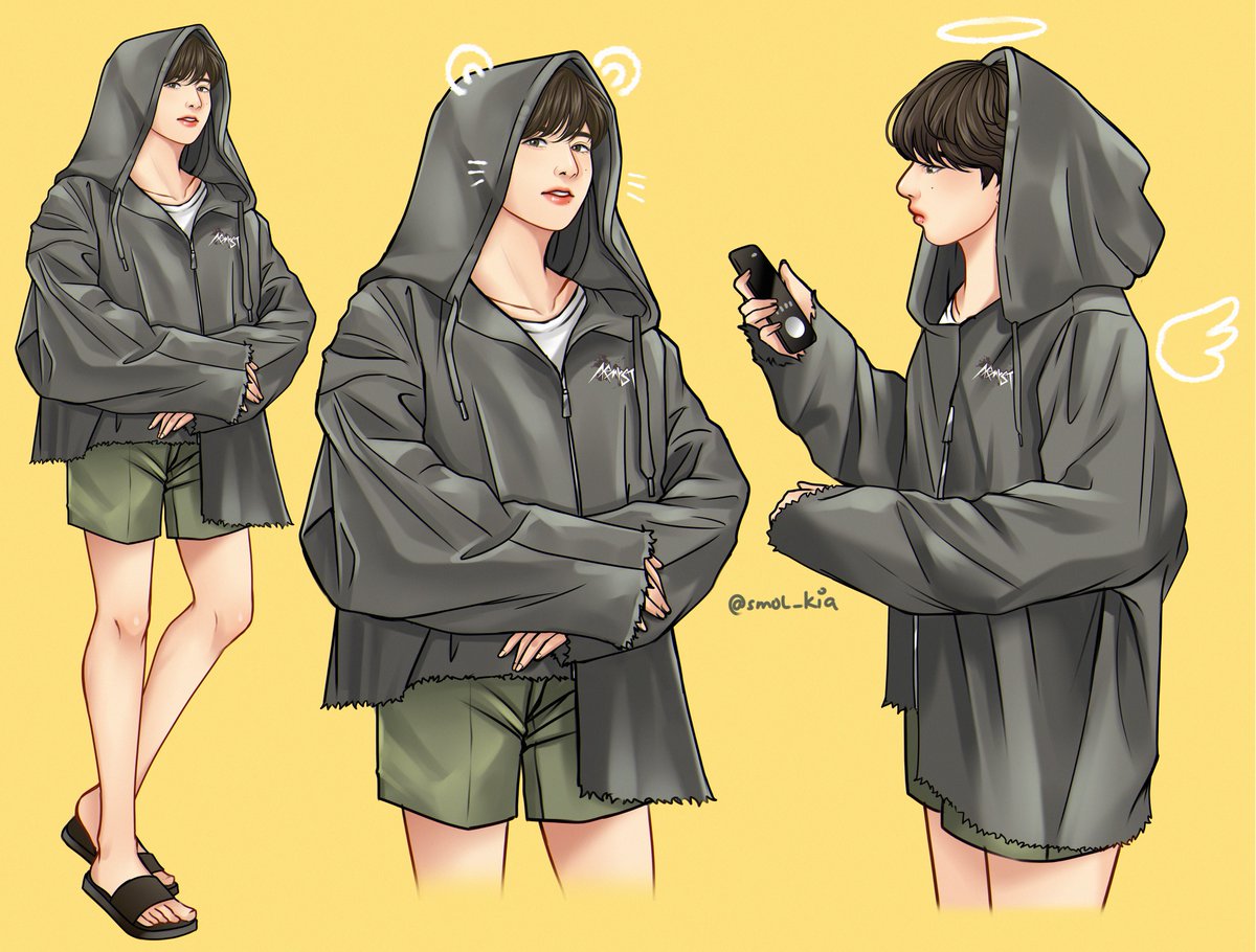 smol_kia's tweet photo. Tete in gray and green ~ 🐻💚🤍

#TAEHYUNG #BTSV #btsfanart #taehyungfanart https://t.co/MlQDbR10K2