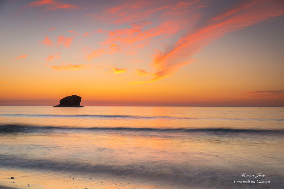 Gull Rock at Portreath in silhouette against a sunset sky. 
#Cornwall #portreath #beach #sunset #silhouette #clouds #colour #Seascape #gullrock #summer #longexposure #photography #photooftheday #canonuk #nisiuk #sea #cornishcoast #art #MotherNature #lovecornwall #photographer
