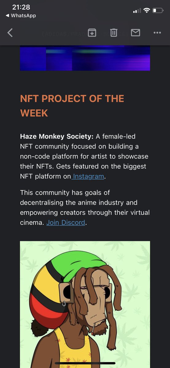 alaboonearth's tweet photo. @HazeMonkeyNFT just got featured on NFT Weekly Forecast again 🕺🏼🕺🏼 https://t.co/9qvhO3ftmw