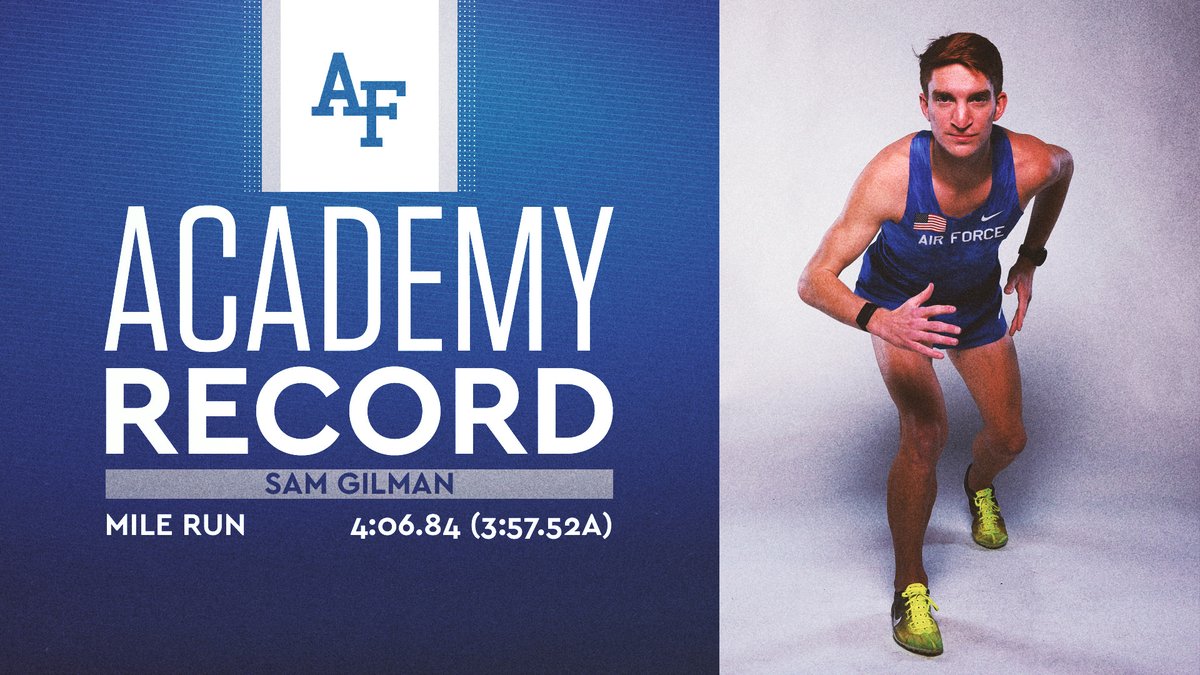 🔥  SAM. GILMAN. 🔥 

With an altitude-converted time of 3:57.52, Gilman just CRUSHED the Academy Record in the mile, while his raw time of 4:06.84 is a new Meet AND Field House Record!