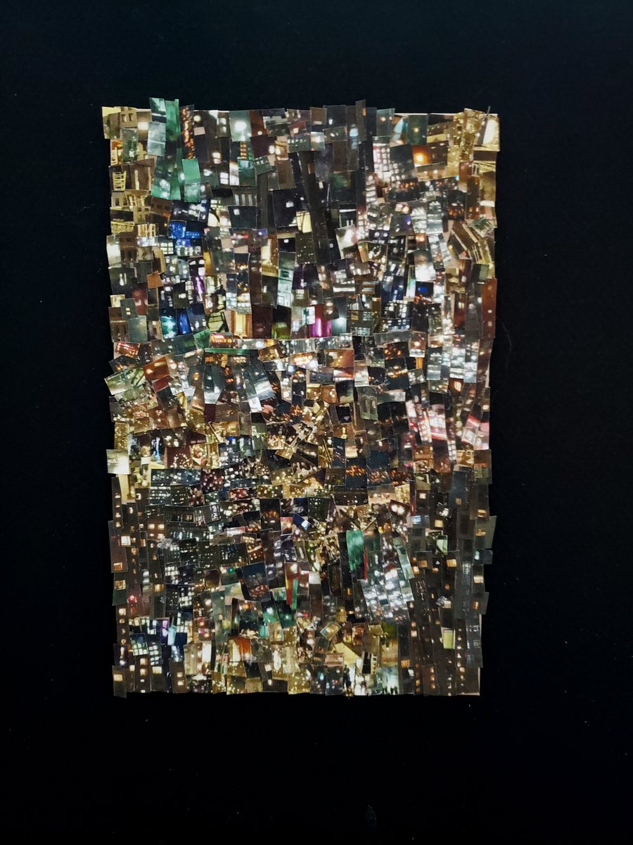 waynehwwolfson's tweet photo. #EricDolpphy #paper #art #music #city #Cinefield® Morning all. This is 1st time i ever worked so small! "Dolphy" 3x5. Great fun doing it. As labor intensive as bigger 1's. no dig magic all images pics i personally took just scissors and adhesive appl w/brush https://t.co/vf9kVrPPhv