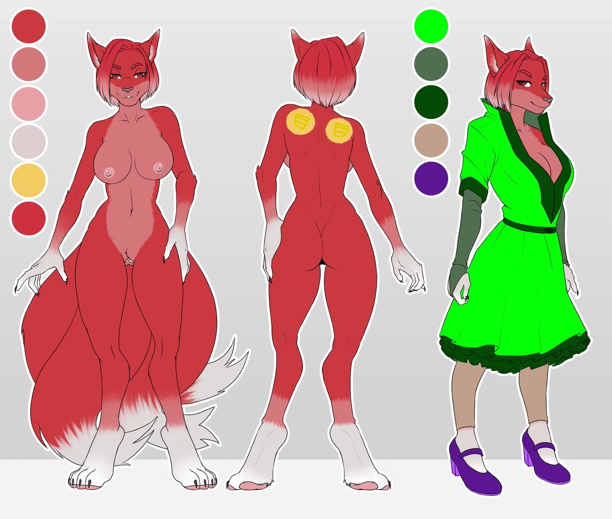 MargaretRoseBMA's tweet photo. Tweeting it here because of nudity. Can't risk it on main, unfortunately. But, here it is! A ref sheet of Margaret, finally! It's been a long time coming for sure. https://t.co/WYHHcWcCvk
