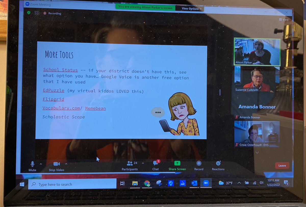 sculbreth's tweet image. Soooo many virtual ideas &amp;amp; helpful advice from @AlisonDParker !!!! #shakeitup22 #nbctstrong #alnbct #PhenomemalALNBCT