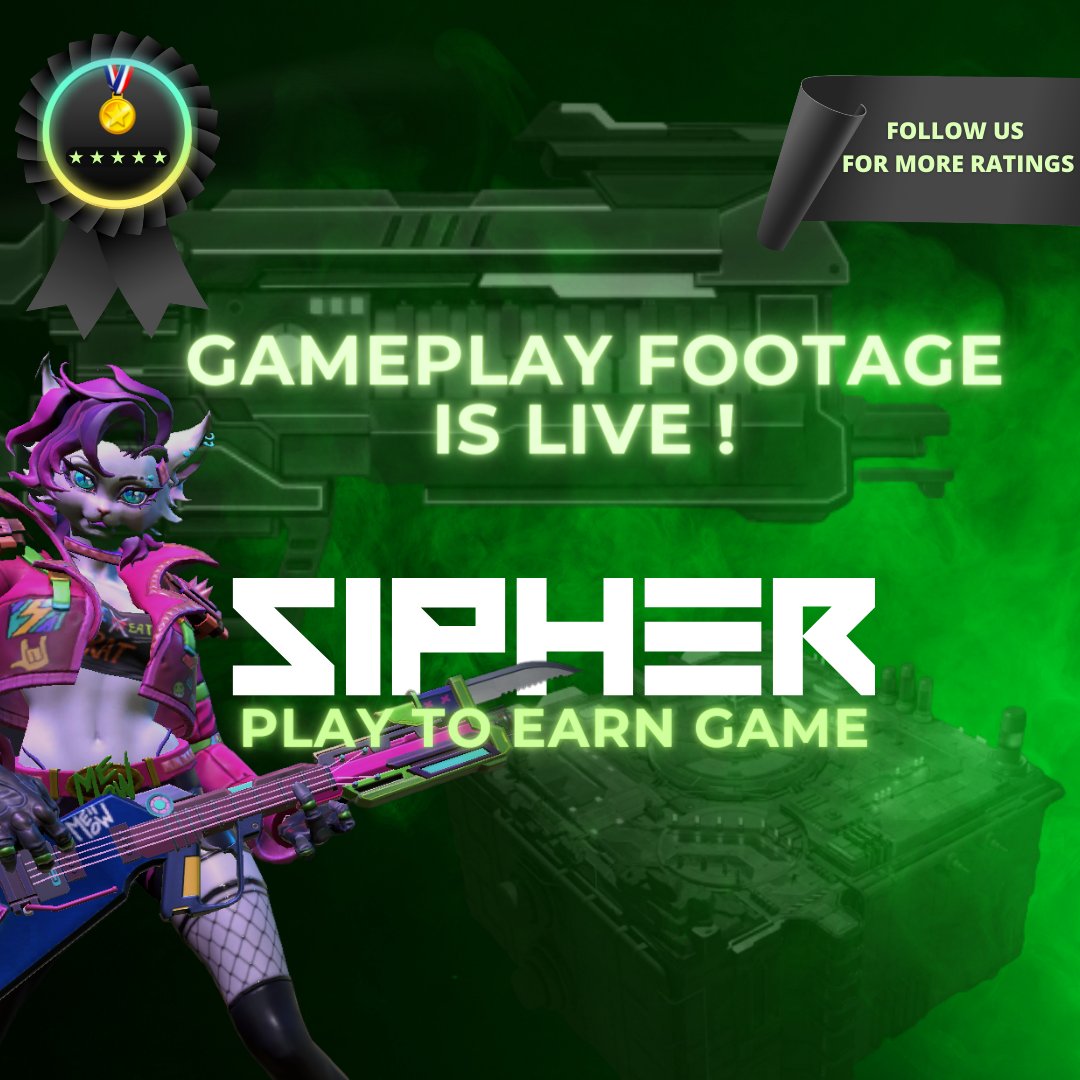 NFTNestdesign's tweet photo. Look at this project guys ! 
@SIPHERxyz  We love it 🔥🔥

Great : ⭐️⭐️⭐️⭐️⭐️
Very good team 🏅

Watch NOW: https://t.co/tuuXUhgQo5

#NFT #NFTCommunity #NFTGiveaway #P2E #P2Egaming #PlayToEarn #P2EGame https://t.co/AreaP4j7YA