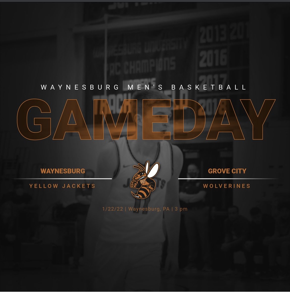 WaynesburgMBB's tweet photo. BACK HOME‼️‼️

After three straight on the road, we return home for a PAC Matchup with Grove City. Details ⏬

🆚-⁦@GCC_Wolverines⁩ 
📍- Rudy Marisa Fieldhouse
⏰- 3pm
📺- https://t.co/NkVLNtwvde
📊- https://t.co/8JIfCyDkWf https://t.co/bI23rXtY9w