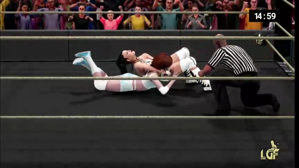 MaddyManhattan's tweet photo. (1/2) Iron Phoenix truly is unpredictable. One week, I score a hard fought victory in a 13+ minutes classic match. The next? I lose by submission for the first time in LGF in 5 minutes. Even crazier, I lost to someone who was dead last in the tournament! What does this all mean? https://t.co/zfTBPnOGnB