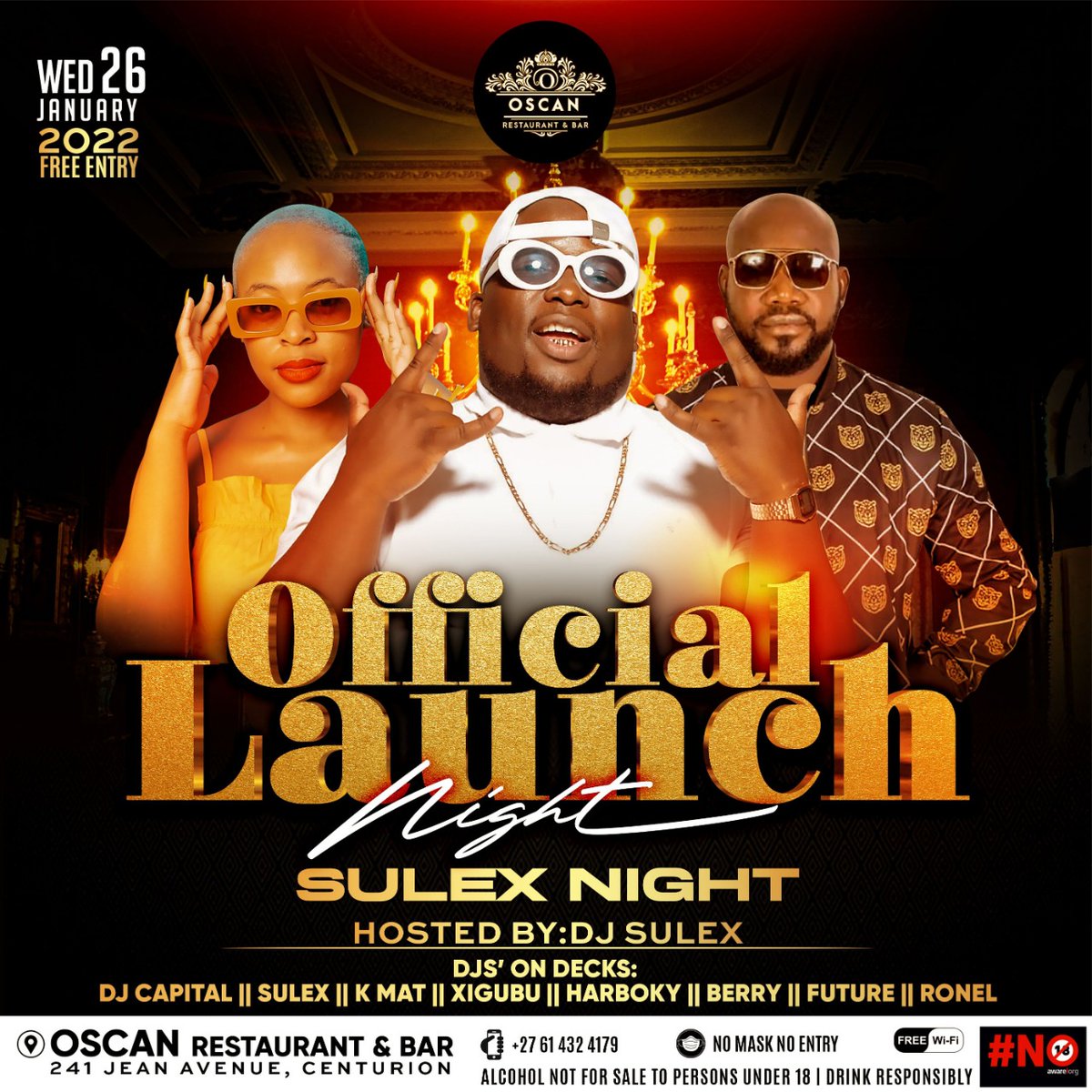 OscanLounge's tweet photo. Back at it.. #SulexNight #Officiallaunchnight @DJSULEX @DJCapital90 Wed 26 Jan #Totalpremium 🍾🍾 make it rain https://t.co/pLfUkR9nkh