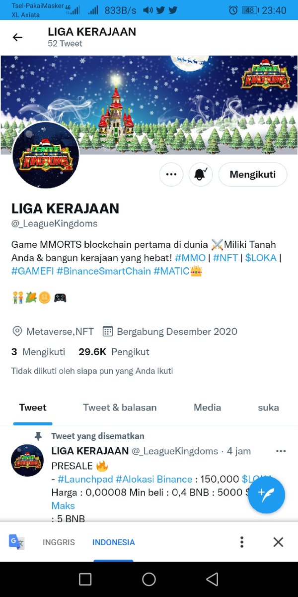 Aditz990's tweet photo. @Binance_Presale @_LeagueKingdoms 0xdd42e5C17978A62A4F6a2F1FfbE3DE50168A7B11 https://t.co/MUFooXSAcJ