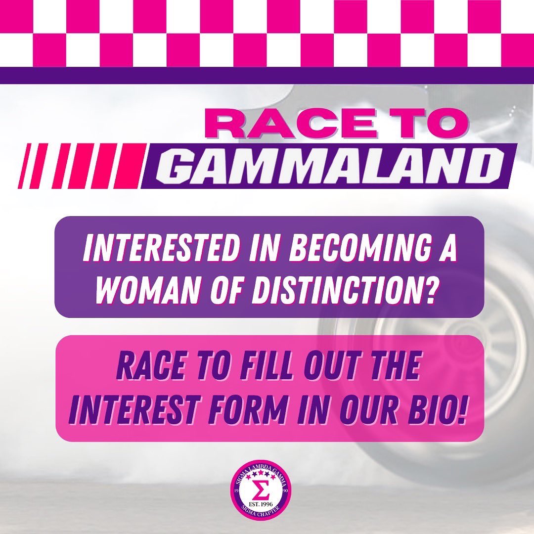 chicagogammas's tweet image. We hope everyone has had a great 2 weeks of class so far! 
If you’re interested in racing to gammaland👀 fill out the interest form in our bio!!! 

#sigmachapter #sigmalambdagamma #SSSC #sigma #racetogammaland