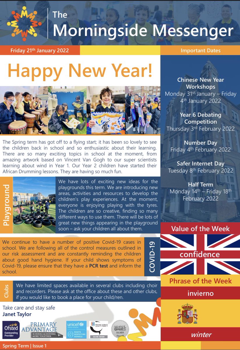 Morningside_ps's tweet photo. The first edition of the Morningside Messenger for 2022 is now available on the school website. Please visit the website to view the full newsletter, link is on the bio.

 #Newsletter #SchoolBulletin #SchoolJournal #NewsUpdate #SchoolMag #SchoolMagazine #SchoolNews https://t.co/izEHScx6F9