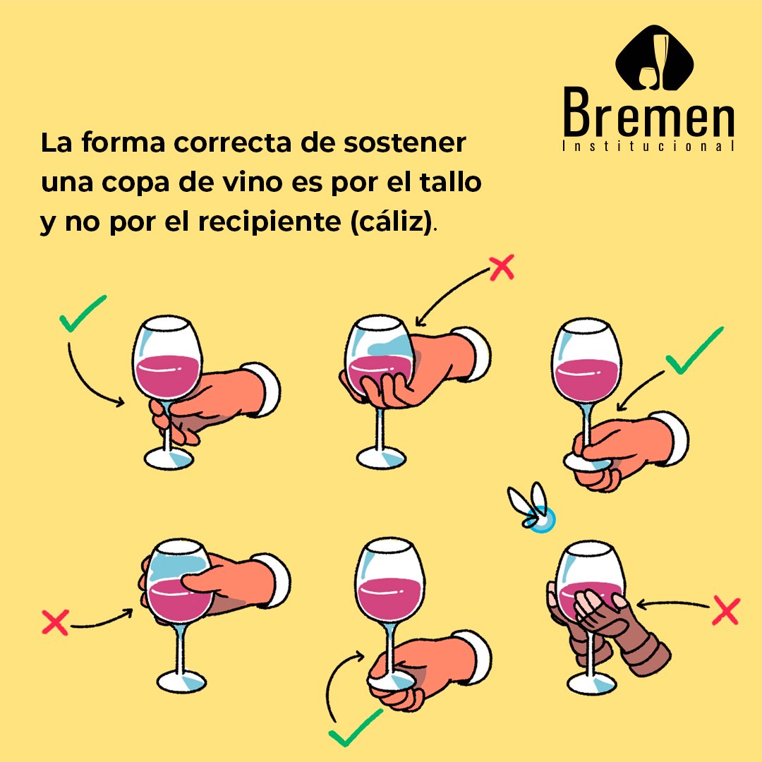 BremenInstituc1's tweet photo. La forma correcta de sostener una copa de vino es por el tallo y no por el recipiente (cáliz).

Contáctanos para una asesoría completa y sin compromiso

https://t.co/KjzH4AzrlQ⁠

https://t.co/oUZ0Js0weh https://t.co/F50SWu7mcL
