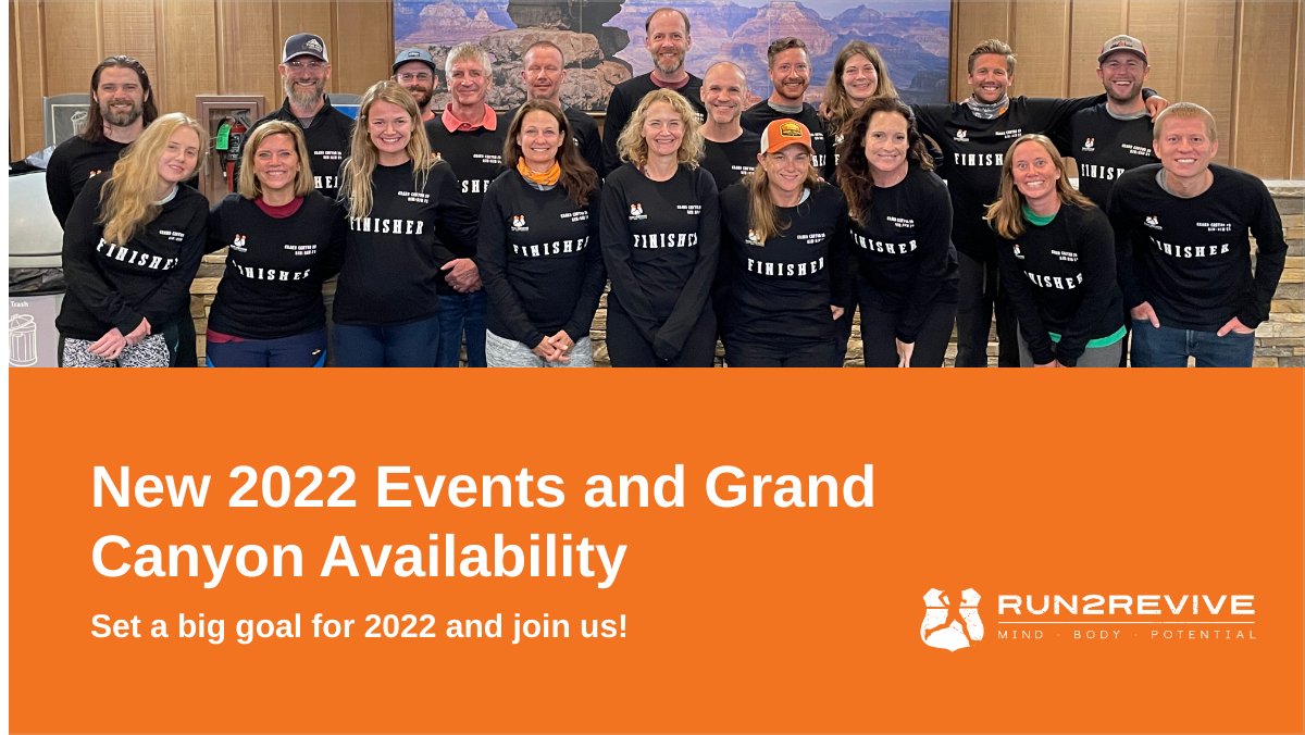 Run2Revive's tweet photo. New 2022 Events + Additional Grand Canyon Availability - https://t.co/h8OaP6UWD7 https://t.co/opY7ovmEsU