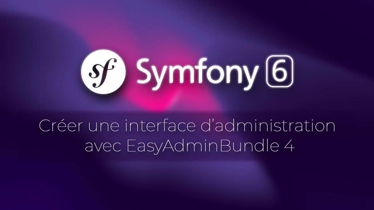 Pentiminax's tweet image. Je vous montre la puissance d&apos;EasyAdminBundle 4 avec Symfony 6 dans cette nouvelle vidéo !

▶️ youtu.be/ze6XJTACo1s

#php #symfony #easyadminbundle