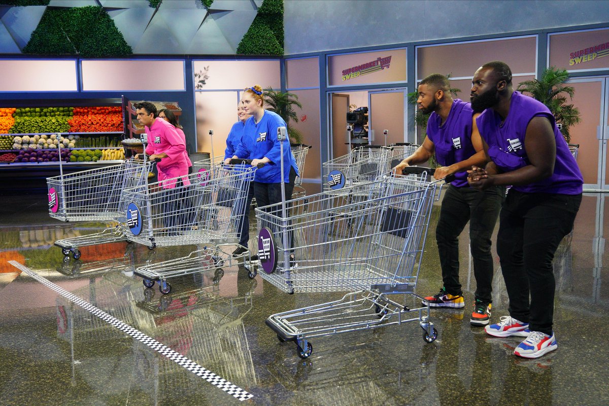 Game faces are ON 👊 Tune into an all-new #SupermarketSweep tomorrow and Stream on Hulu!