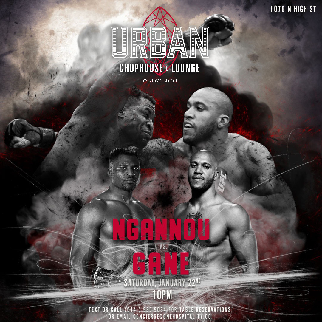 Chophouse614's tweet photo. Ngannou vs. Gane TONIGHT at 10p 🥊  Text or call 614.935.9084 to book your table and watch with us. https://t.co/iuaj8yapcq