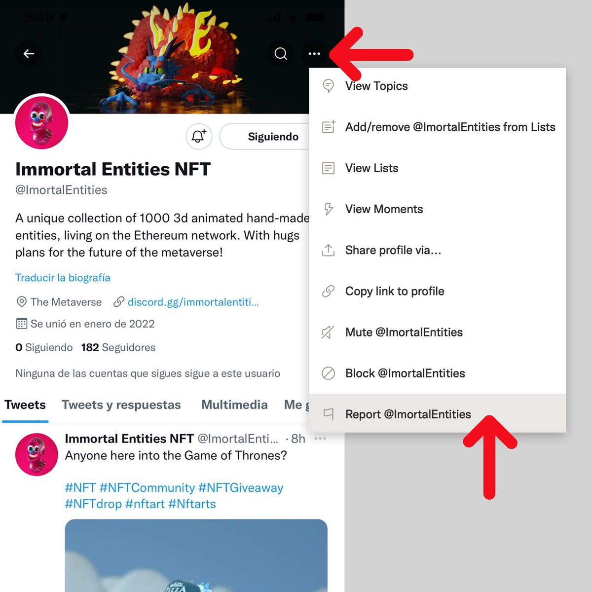 This account is stealing my work to sell it as NFT ⚠️ @imortalentities ⚠️... Be careful and help me report it.
Thanks guys!! 🙌