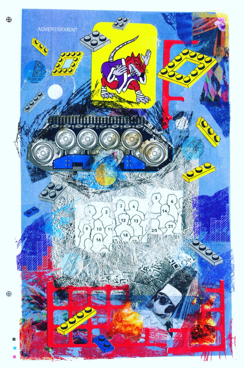 Keep calm and make ugly collages. This one’s got a vintage Ninja Turtle sticker, some Lego instructions. a Reese’s wrapper, and a used firework I found on my walk. I am 9 years old… 

#tapeandmagazines