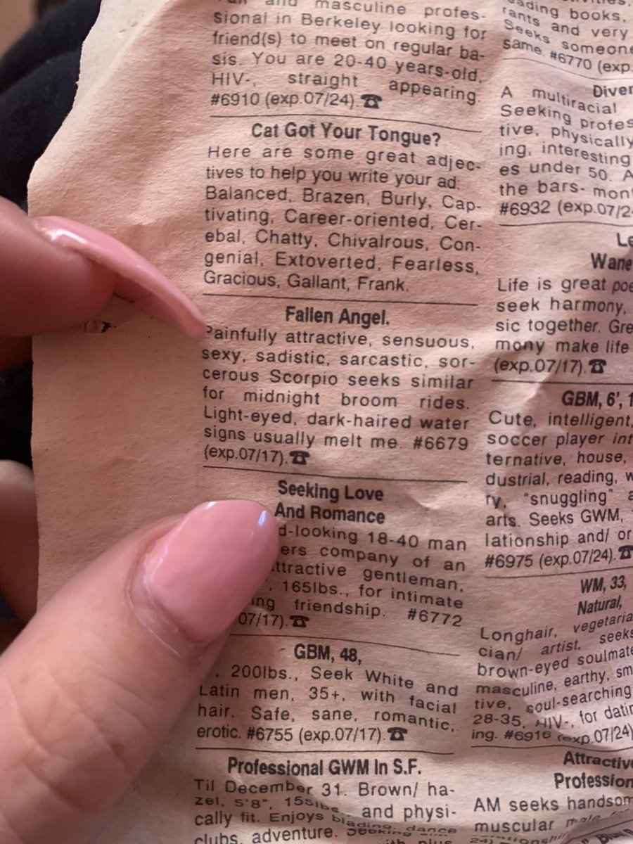 jukiibear's tweet photo. tag yourself: july ‘96 @sfbg men seeking men classifieds https://t.co/4UCQDSQ79O