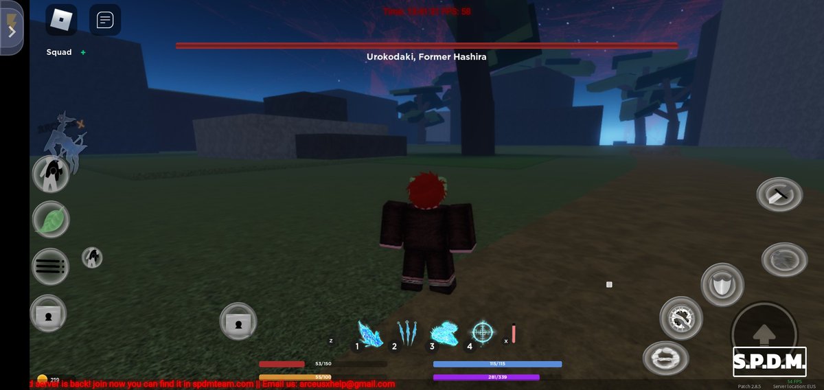 O roblox caiu denovo, quando eu tava jogando demonfall denovo, mas agora tava matando o orokodaki :(